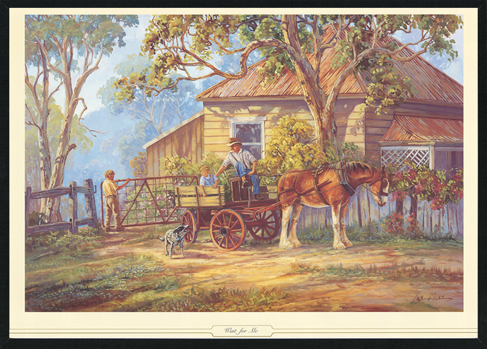 Les Miles LM01 Wait for Me available in multiple size Black frame