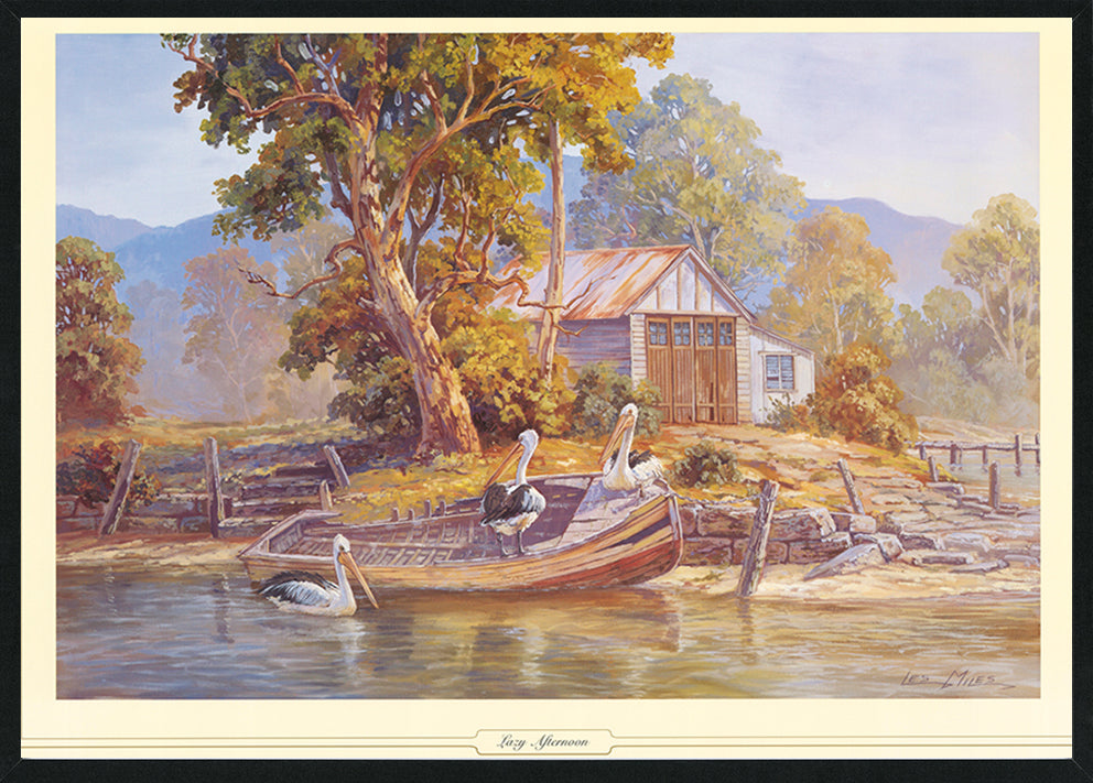 Les Miles LM19 Lazy Afternoon available in multiple size Black frame