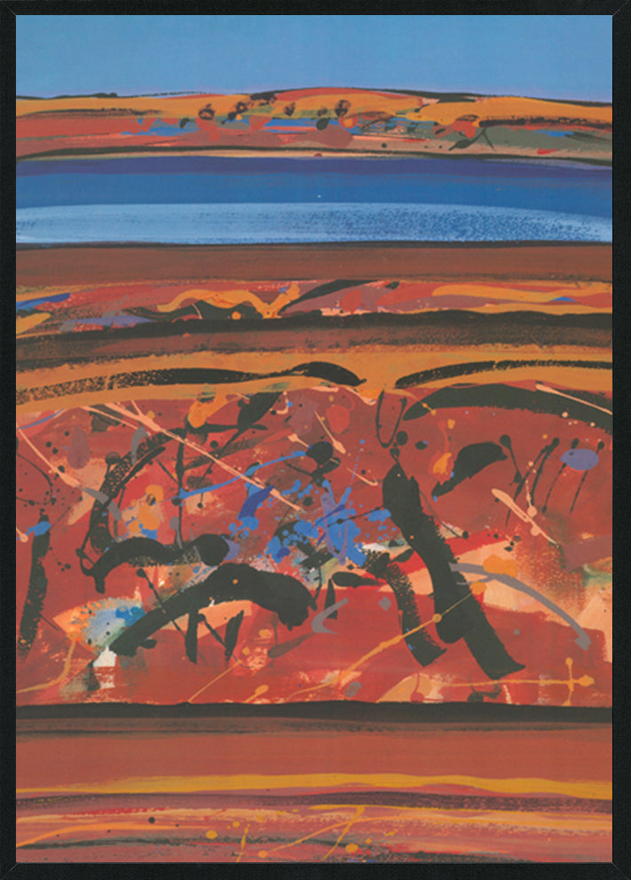 Nathan Paranthan NP57 Outback Land Textures 594x840mm in black frame Abstract