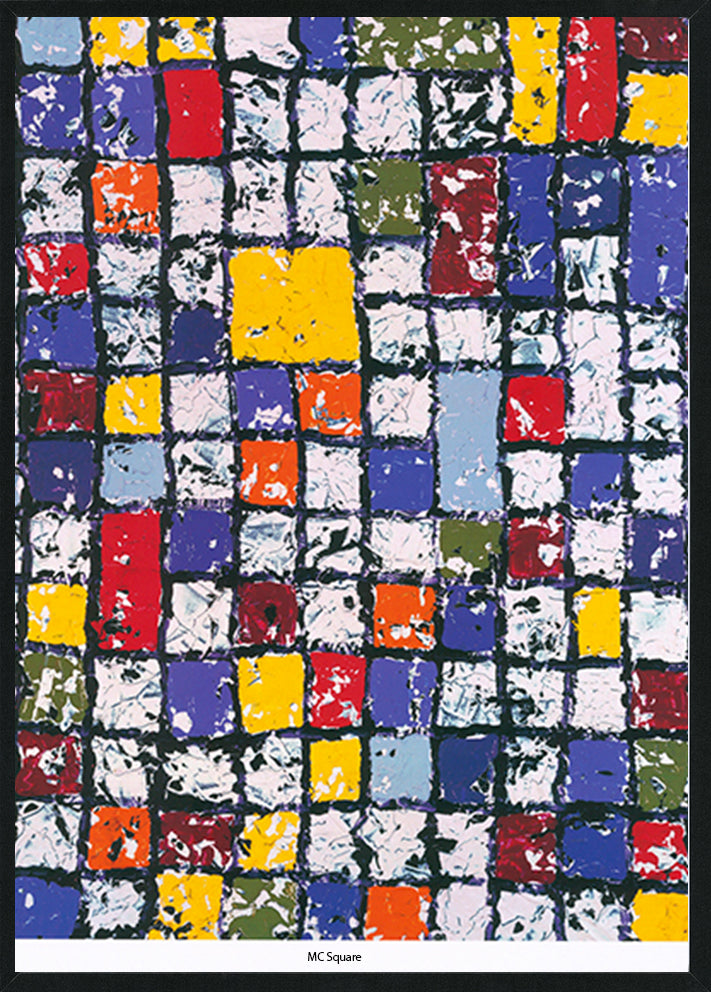 Rebecca Pierce RP003 MC Square 594x840mm in black frame Abstract