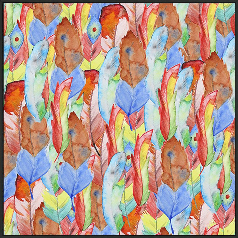 a02193265 Seamless watercolor pattern with feathers - ArtFramed