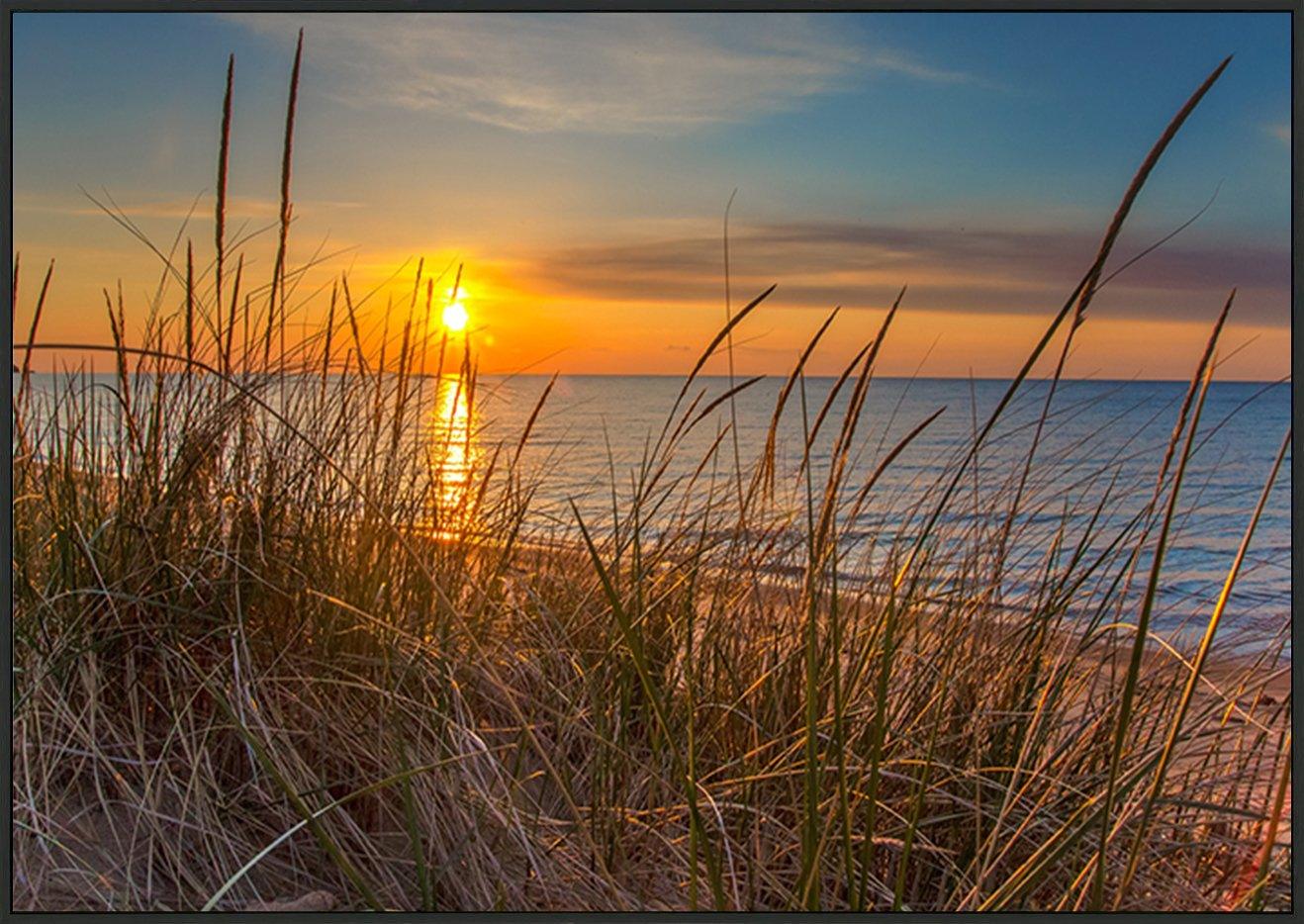 65296447 sunrise horizon signifies the dawn of a new day Port Austin Austin Michigan copy - ArtFramed