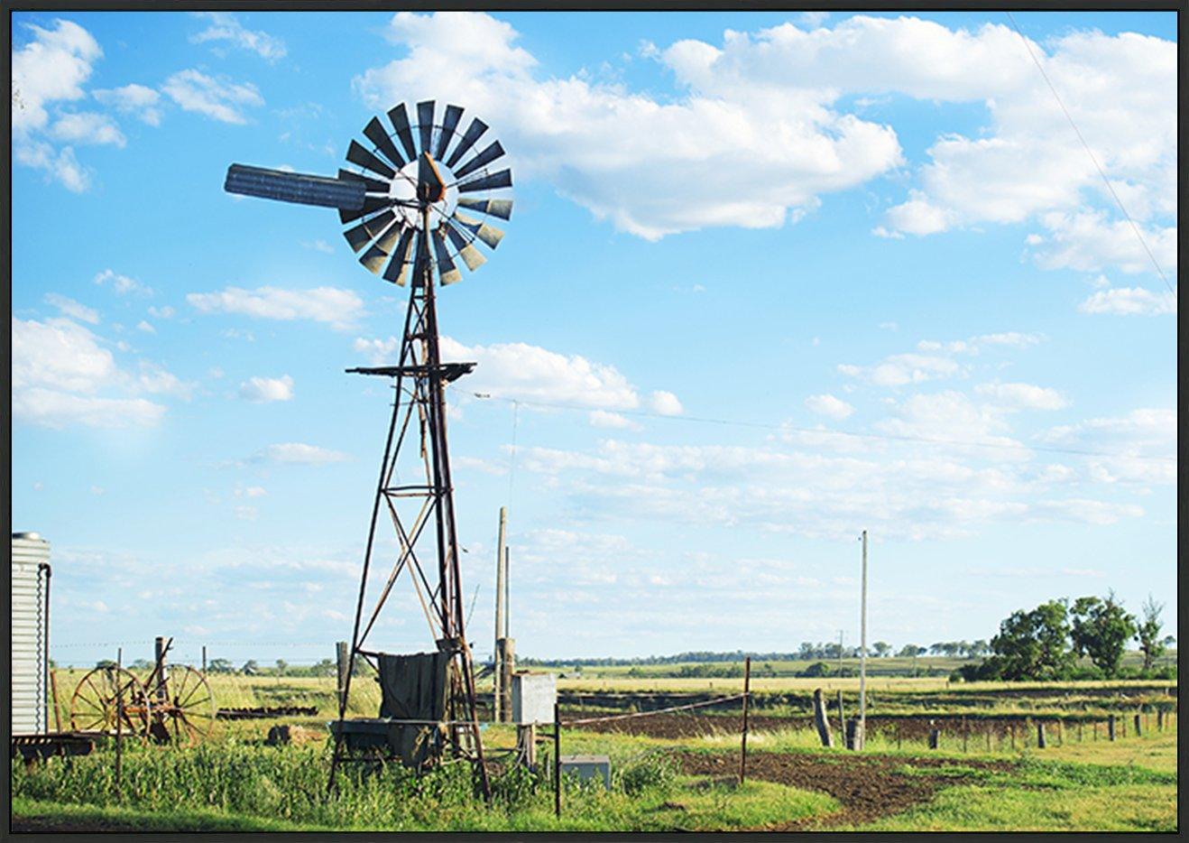 81066524 Windmill in the outback of Brisbane, Queensland copy - ArtFramed
