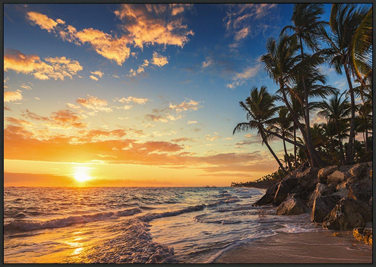 89927141 Landscape of paradise tropical island beach sunrise copy - ArtFramed
