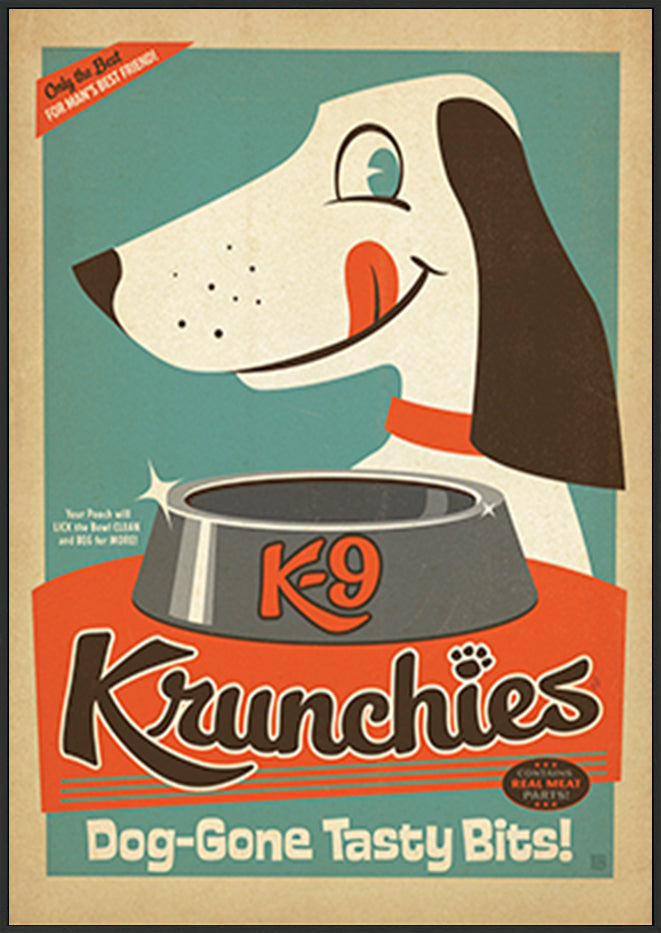 AL JOEAND116835 K9 Crunchies vintage dog food - ArtFramed