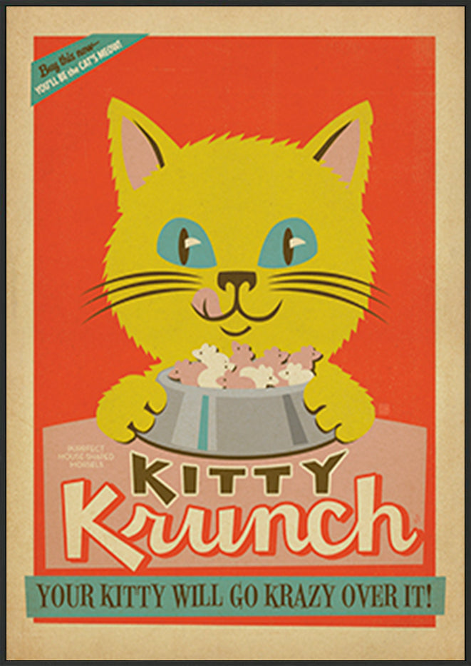 AL JOEAND116836 Kitty Krunch vintage cat food - ArtFramed