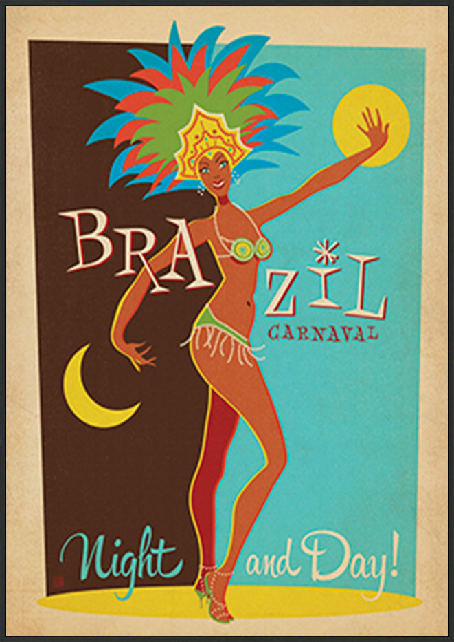 AL JOEAND 116760 VINTAGE ADVERTISING CARNAVAL BRAZIL - ArtFramed