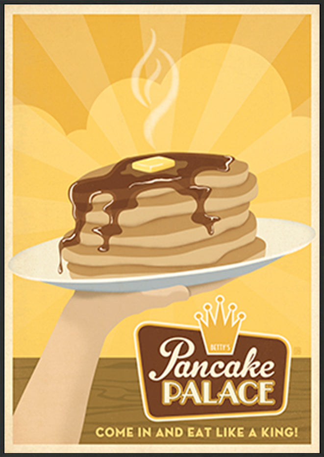 AL JOEAND 116839 VINTAGE ADVERTISING PANCAKE PALACE - ArtFramed