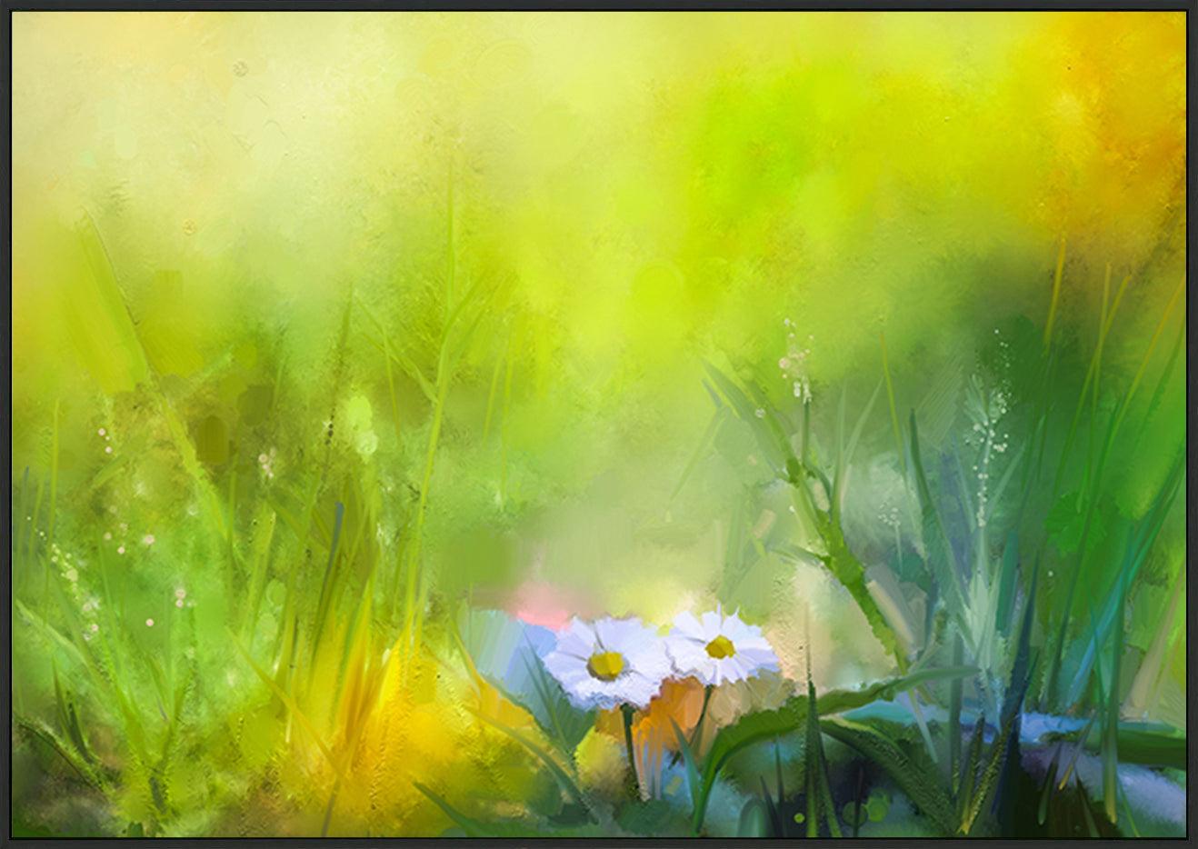 a02616475 Oil Painting Nature Green Grass Flowers Plants copy - ArtFramed