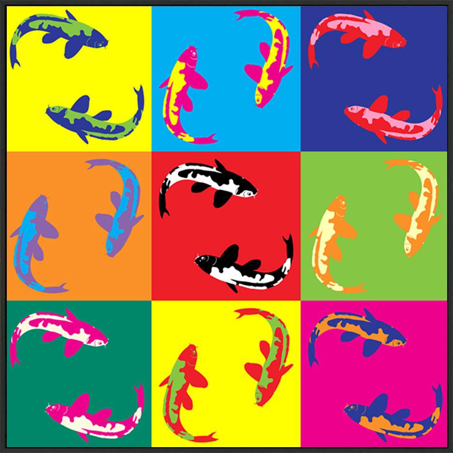 a16063222 Retro pop art illustration fish koi - ArtFramed