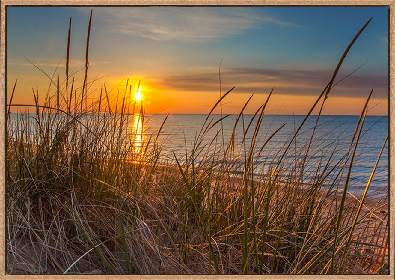 65296447 sunrise horizon signifies the dawn of a new day Port Austin Austin Michigan copy - ArtFramed