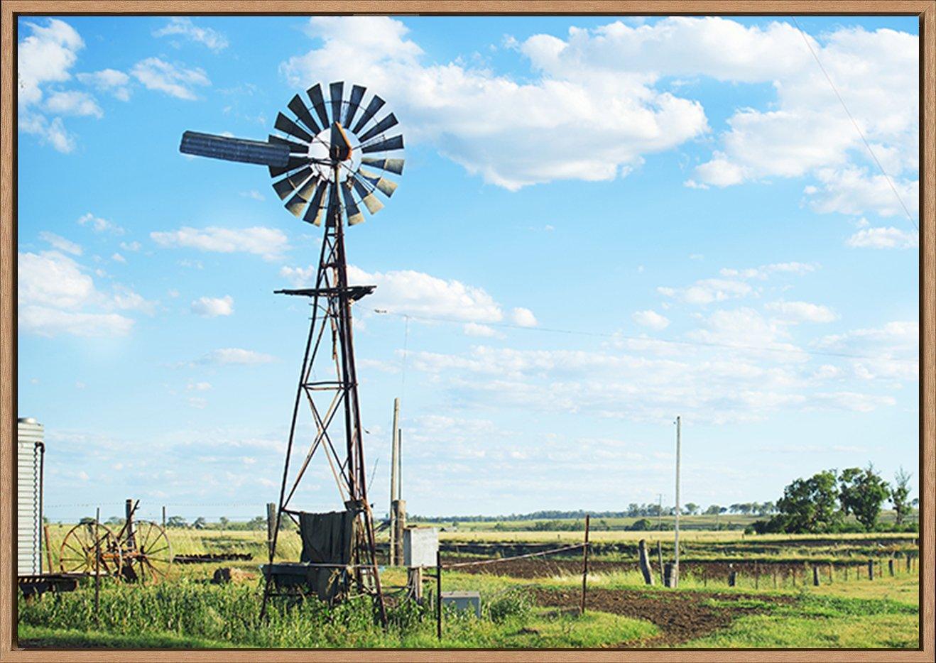 81066524 Windmill in the outback of Brisbane, Queensland copy - ArtFramed