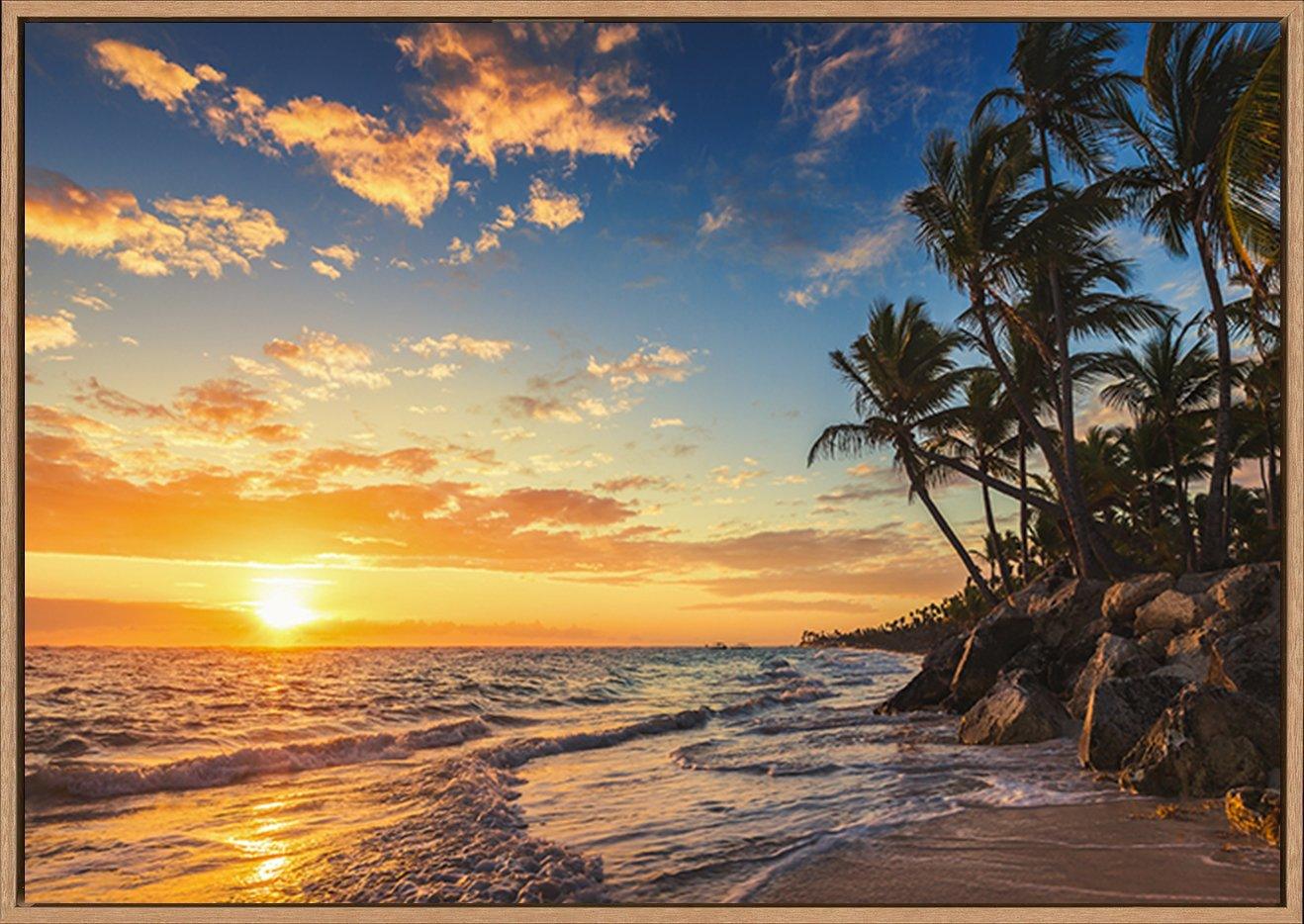 89927141 Landscape of paradise tropical island beach sunrise copy - ArtFramed