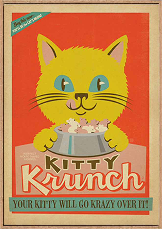 AL JOEAND116836 Kitty Krunch vintage cat food - ArtFramed
