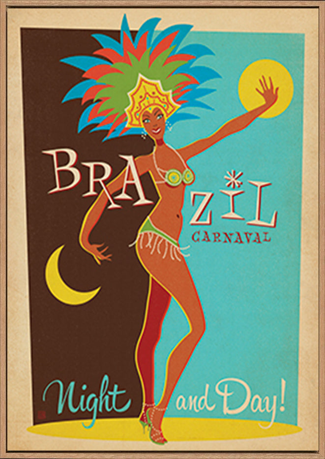 AL JOEAND 116760 VINTAGE ADVERTISING CARNAVAL BRAZIL - ArtFramed