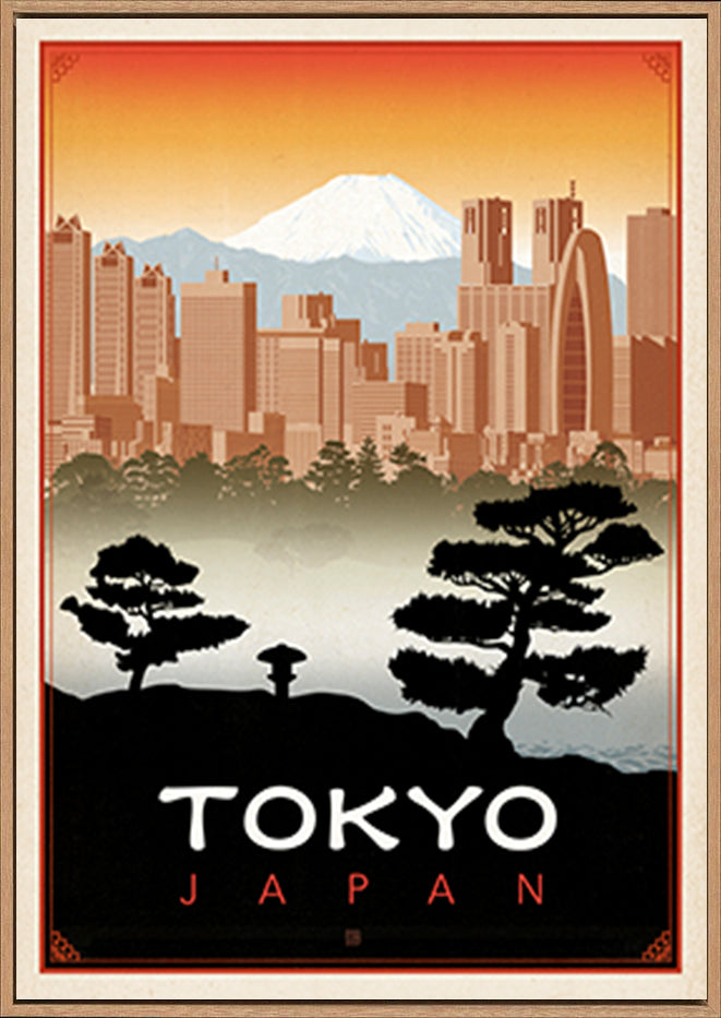 AL JOEAND 116797 VINTAGE ADVERTISING TOKYO JAPAN CITY - ArtFramed