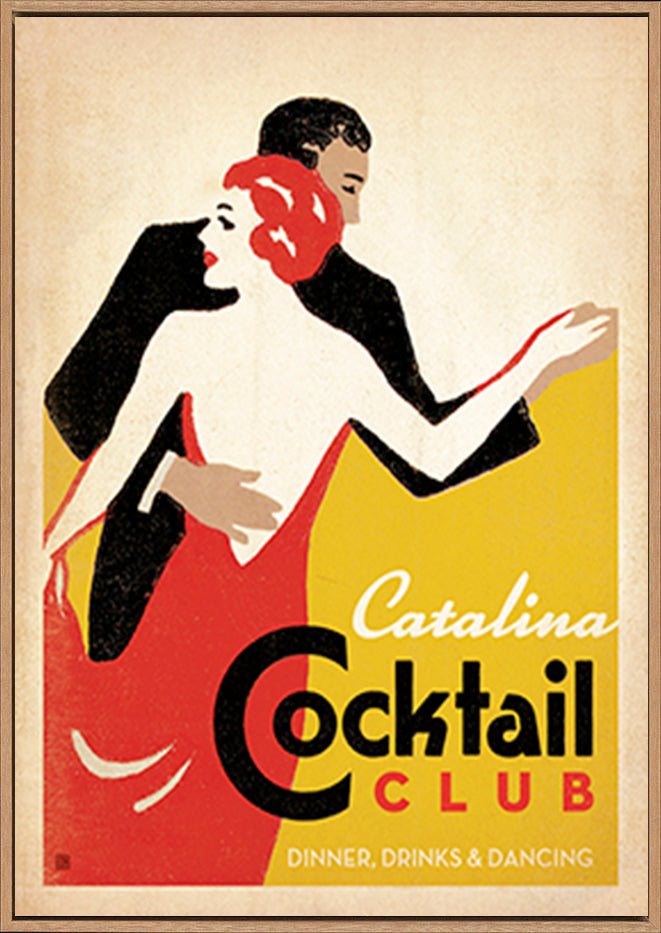 AL JOEAND 116827 VINTAGE ADVERTISING CATALINA COCKTAIL CLUB DANING COUPLE - ArtFramed