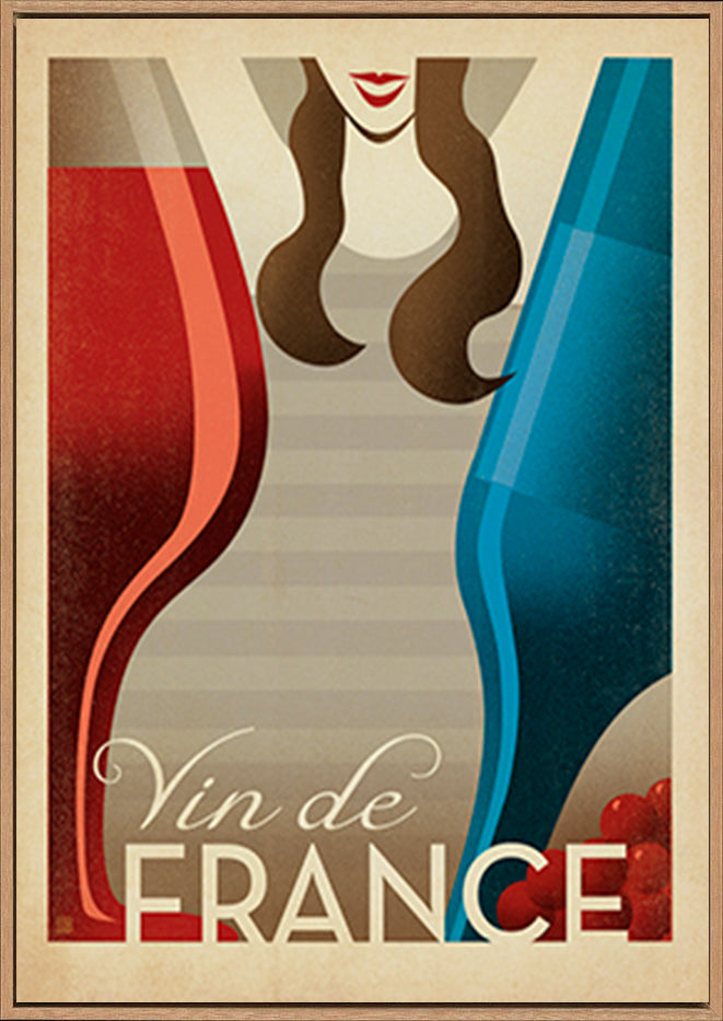 AL JOEAND 116844 VINTAGE ADVERTISING VIN DE FRANE WINE - ArtFramed