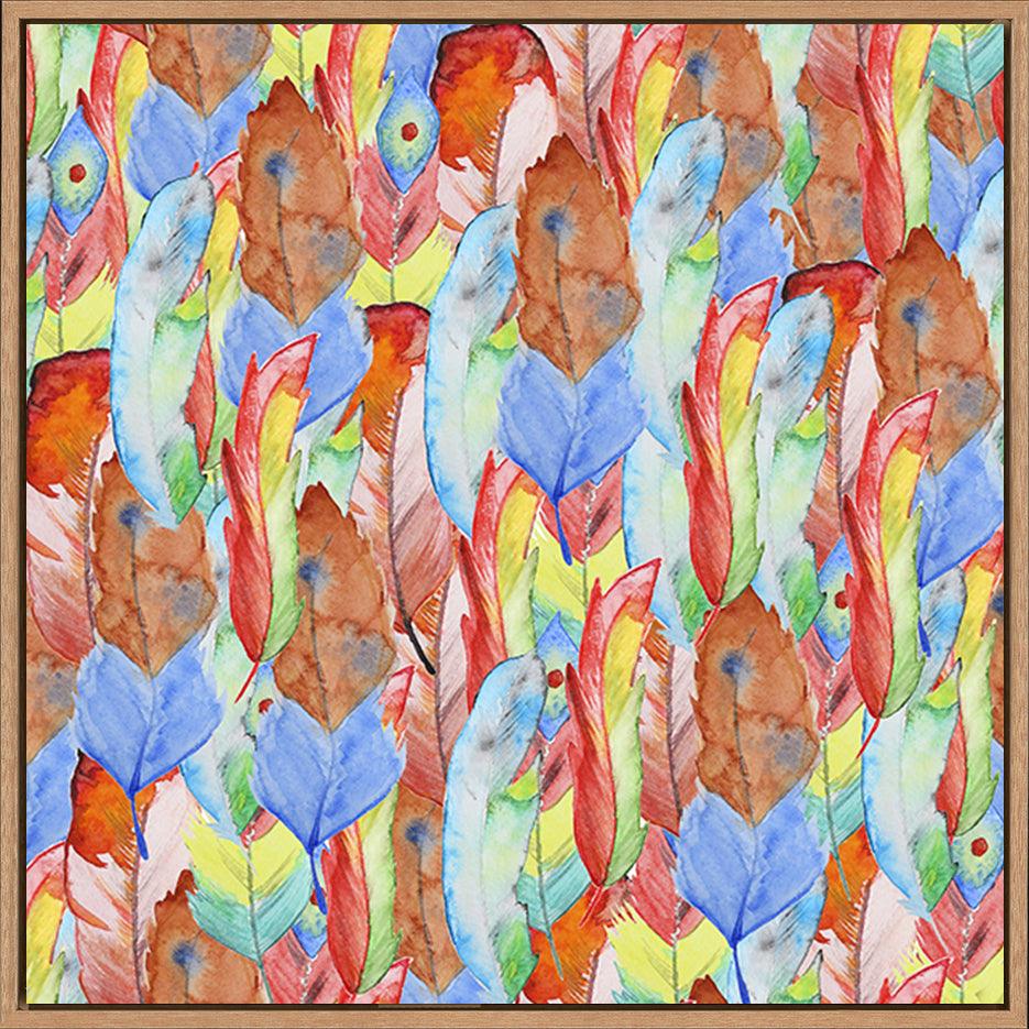 a02193265 Seamless watercolor pattern with feathers - ArtFramed