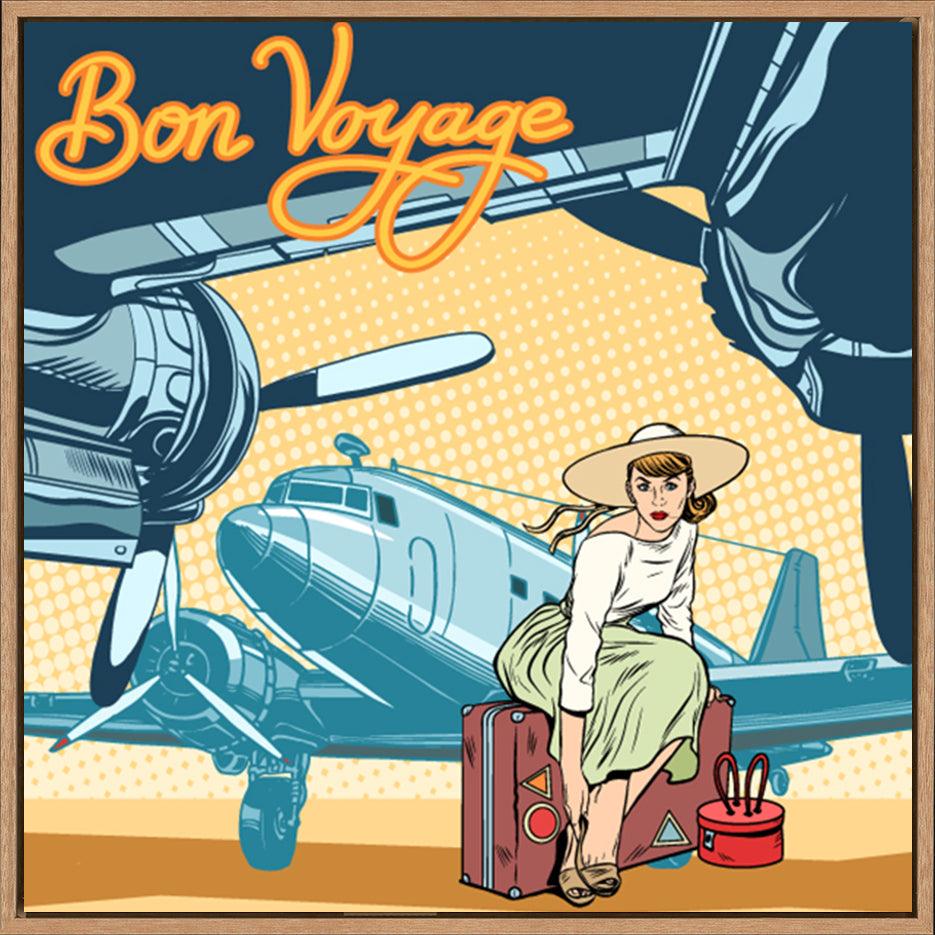 a21151297b Bon voyage beautiful girl on the runway - ArtFramed