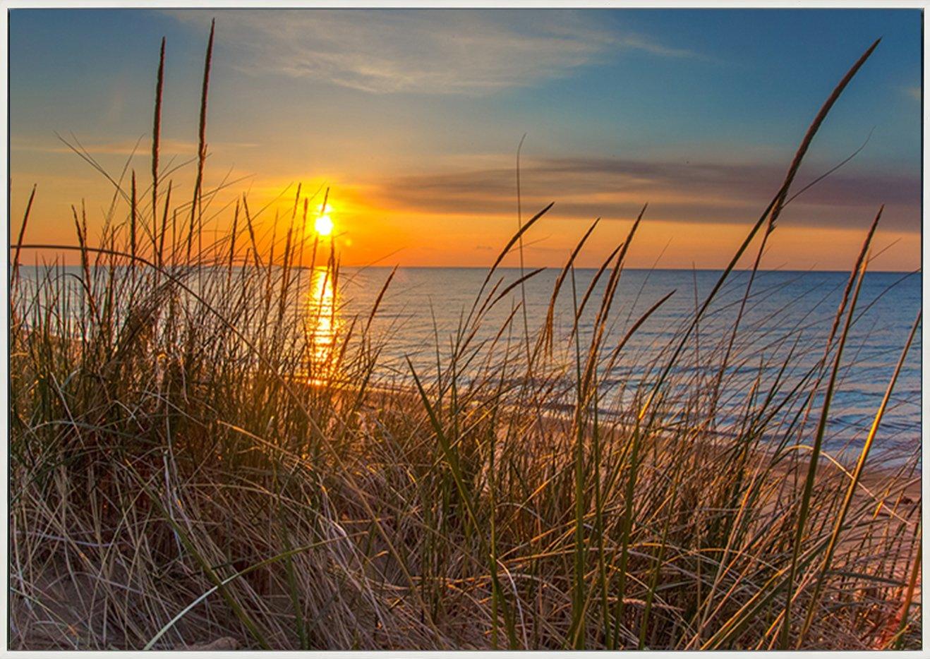 65296447 sunrise horizon signifies the dawn of a new day Port Austin Austin Michigan copy - ArtFramed