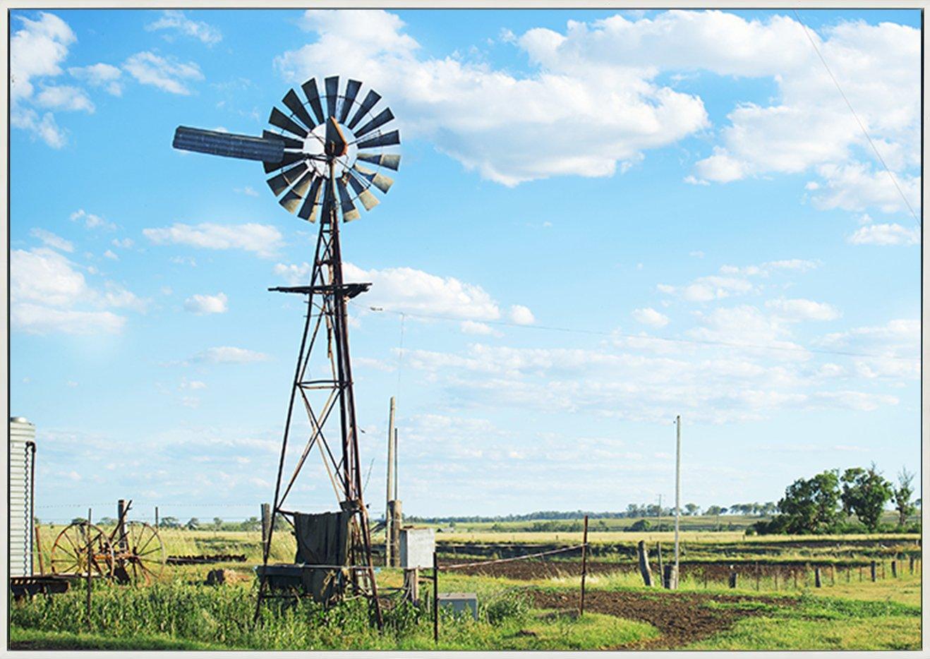 81066524 Windmill in the outback of Brisbane, Queensland copy - ArtFramed