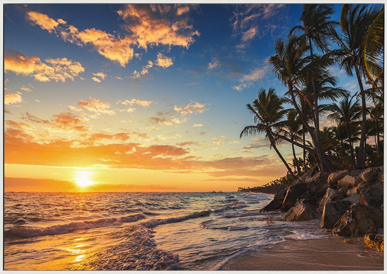 89927141 Landscape of paradise tropical island beach sunrise copy - ArtFramed