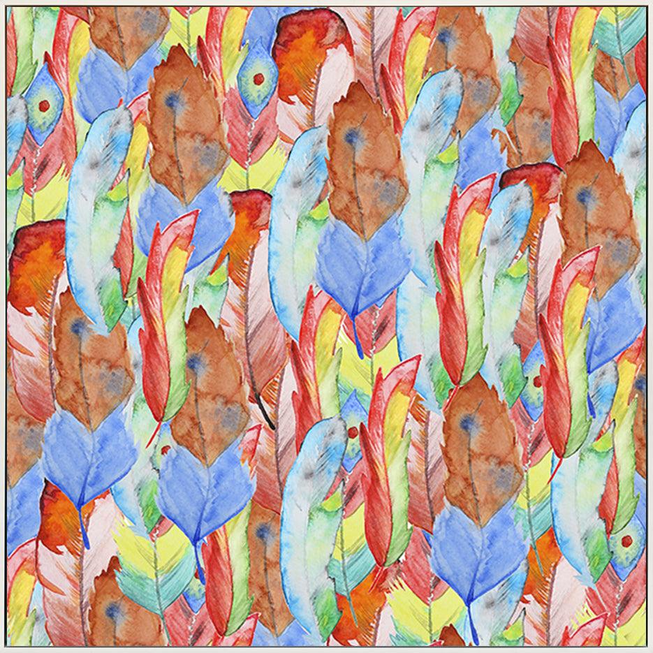 a02193265 Seamless watercolor pattern with feathers - ArtFramed