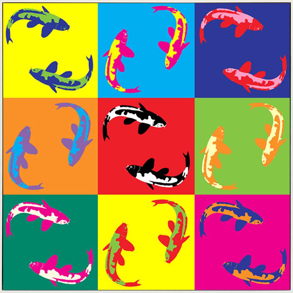 a16063222 Retro pop art illustration fish koi - ArtFramed
