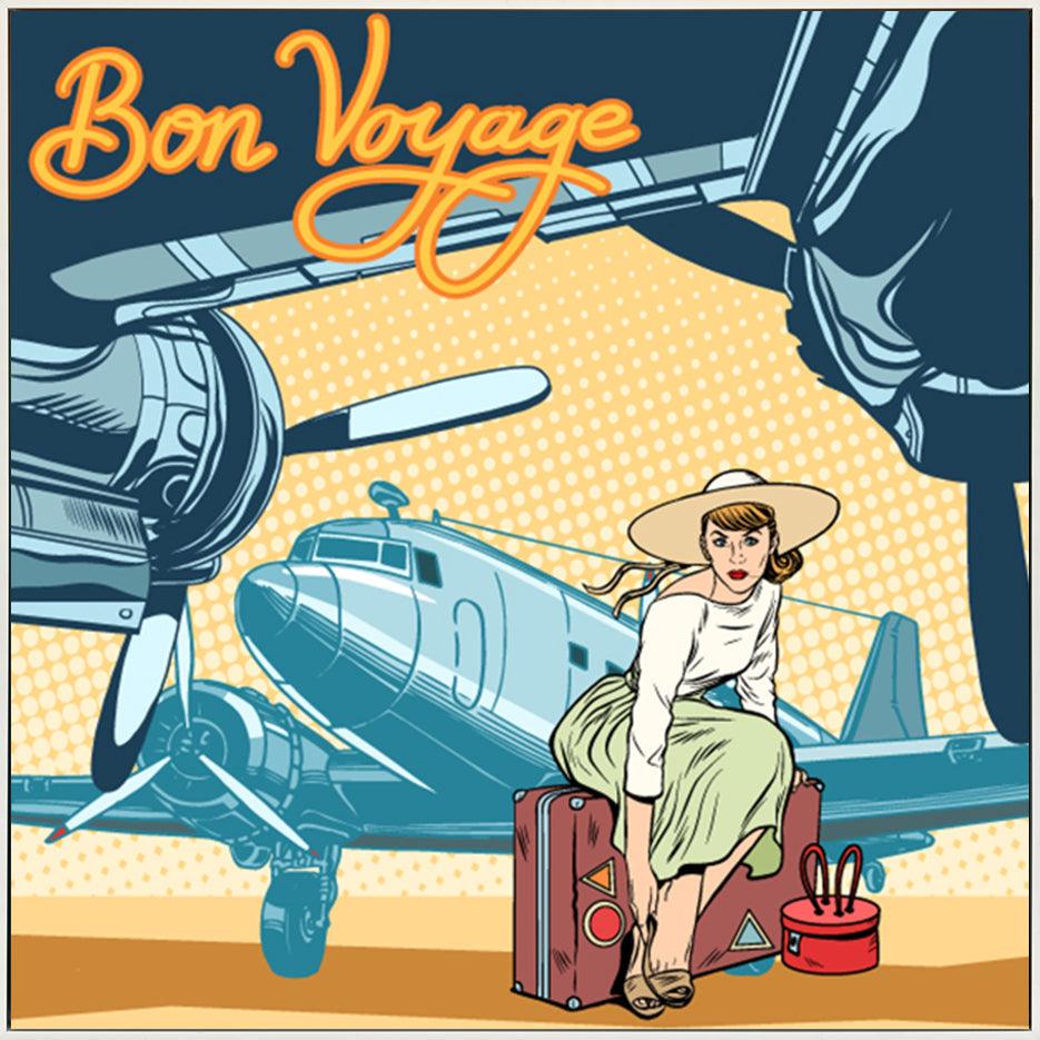 a21151297b Bon voyage beautiful girl on the runway - ArtFramed