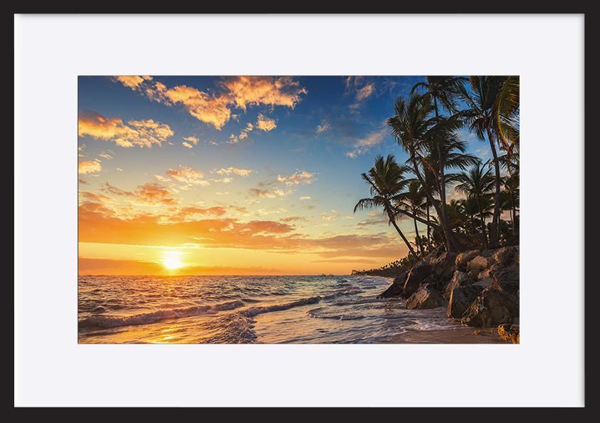 89927141 Landscape of paradise tropical island beach sunrise copy - ArtFramed