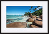 98756840 Deep blue sky and beautiful beach with enormous stones Seychelle islands copy - ArtFramed