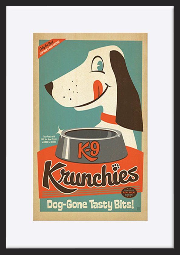 AL JOEAND116835 K9 Crunchies vintage dog food - ArtFramed
