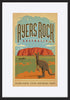 AL JOEAND 116751 VINTAGE ADVERTISING AYRES ROCK ULURU NORTHERN TERRITORY KAGAROO AUSTRALIA - ArtFramed