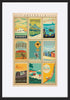 AL JOEAND 116754 VINTAGE ADVERTISING AUSTRALIA MONTAGE SYDNEY MELBOURNE GREAT BARRIER REEF - ArtFramed