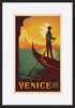 AL JOEAND 116789 VINTAGE ADVERTISING VENICE GRAND CANAL GONDOLA ITALY - ArtFramed