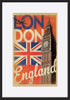 AL JOEAND 116790 VINTAGE ADVERTISING BIG BEN LONDON ENGLAND UNION JACK - ArtFramed