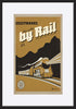 AL JOEAND 116843 VINTAGE ADVERTISING TRAVEL BY RAIL TRAIN USA - ArtFramed