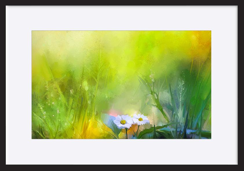 a02616475 Oil Painting Nature Green Grass Flowers Plants copy - ArtFramed