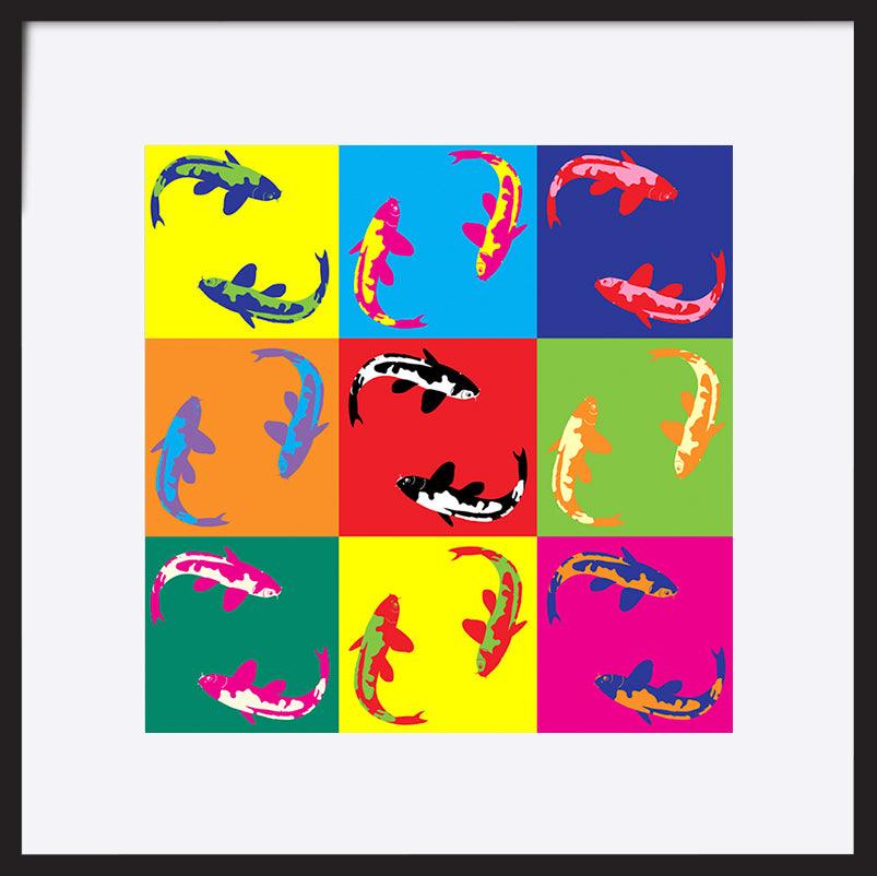 a16063222 Retro pop art illustration fish koi - ArtFramed