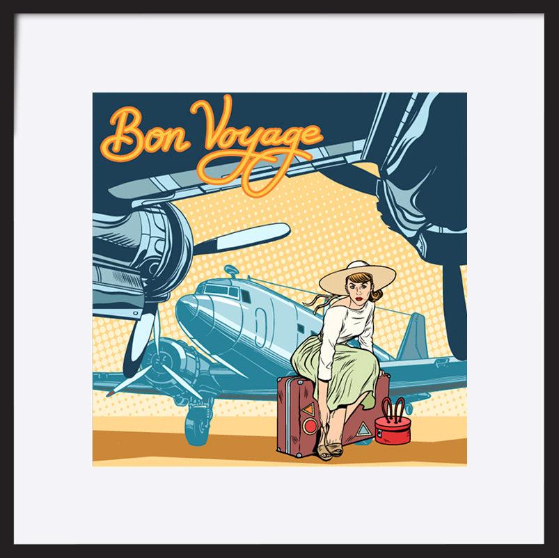 a21151297b Bon voyage beautiful girl on the runway - ArtFramed