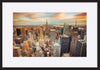 a99319276s Sunset aerial view of New York City looking over midtown Manhattan towards downtown copy - ArtFramed
