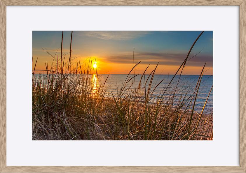 65296447 sunrise horizon signifies the dawn of a new day Port Austin Austin Michigan copy - ArtFramed