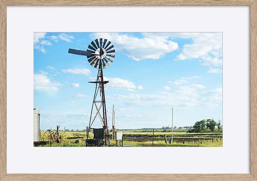 81066524 Windmill in the outback of Brisbane, Queensland copy - ArtFramed