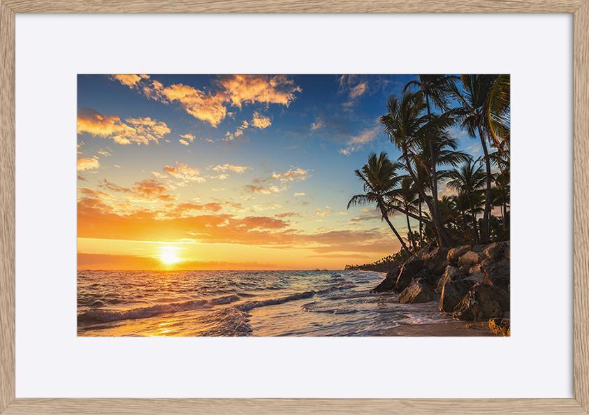 89927141 Landscape of paradise tropical island beach sunrise copy - ArtFramed