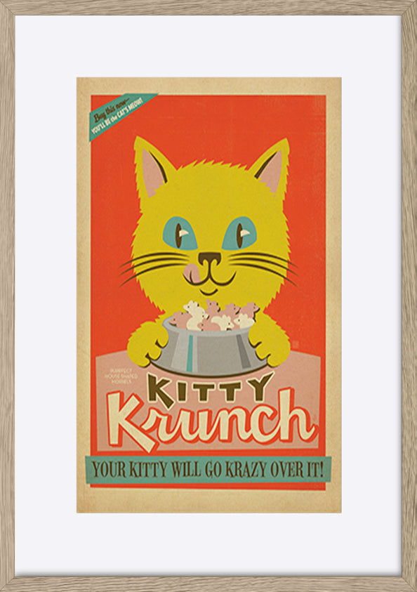 AL JOEAND116836 Kitty Krunch vintage cat food - ArtFramed
