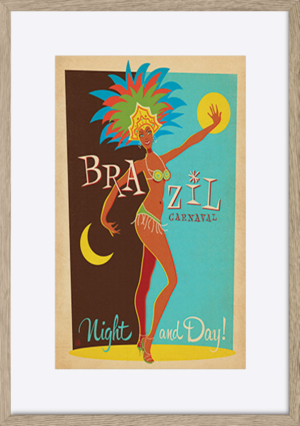 AL JOEAND 116760 VINTAGE ADVERTISING CARNAVAL BRAZIL - ArtFramed