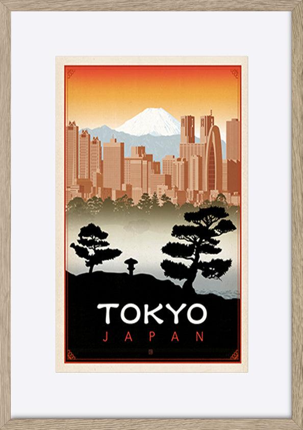 AL JOEAND 116797 VINTAGE ADVERTISING TOKYO JAPAN CITY - ArtFramed