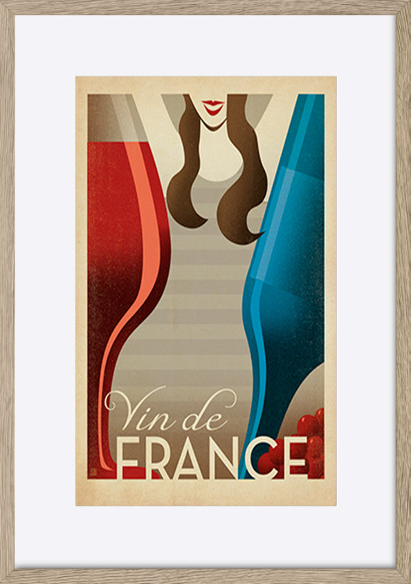 AL JOEAND 116844 VINTAGE ADVERTISING VIN DE FRANE WINE - ArtFramed