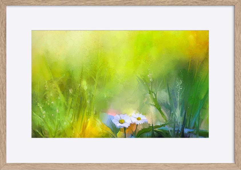 a02616475 Oil Painting Nature Green Grass Flowers Plants copy - ArtFramed